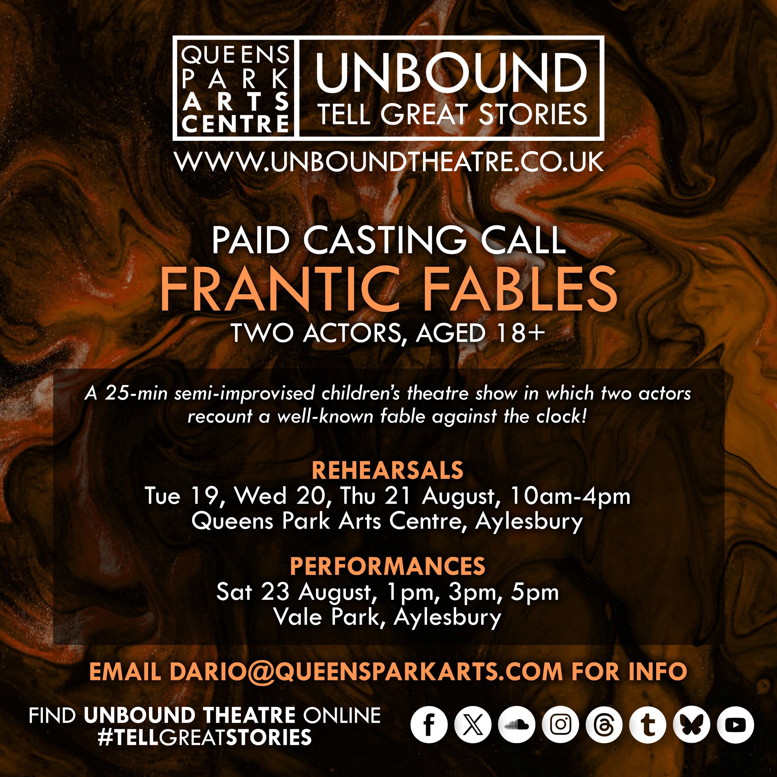 Frantic Call CASTING CALL - FRANTIC FABLES