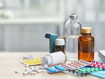 A selection of medications on a table