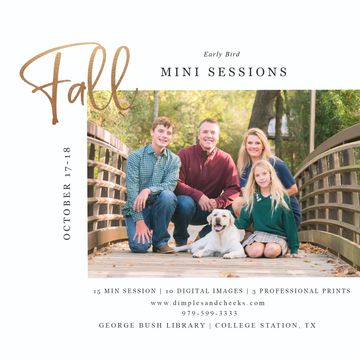 Fall Mini Photography Sessions, Bryan College Station, TX