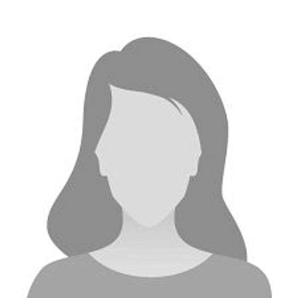 Gray silhouette of a woman with long hair.