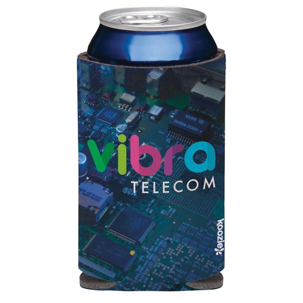 Branded Koozie® with custom full-color all-over print