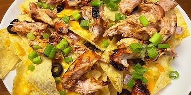 BBQ Chicken & Cheese Nachos 