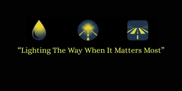 Symbols of light, guidance, and direction with the phrase 'Lighting The Way When It Matters Most'.