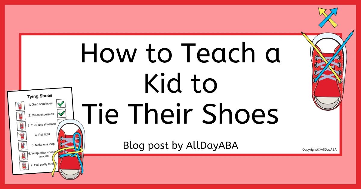 teach kids steps to tying shoes