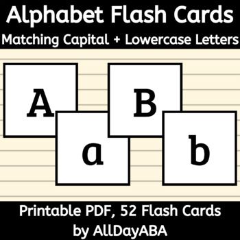 alphabet flash cards uppercase and lowercase for flashcard letter matching