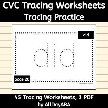 tracing words tracing worksheets cvc words aba autism printables ot