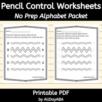 at home learning activities packet no prep alphabet pencil control worksheets