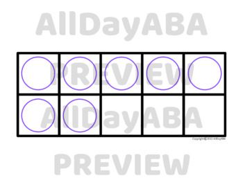 Purple Printable Ten Frames with Blank Frame for Counting to 10
