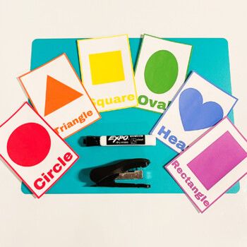 Shape Flash Cards: 2D Shapes Flashcards for ABA Therapy and DTT