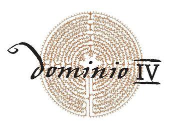 Logo with a circular maze and the text 'Dominio IV' across it.