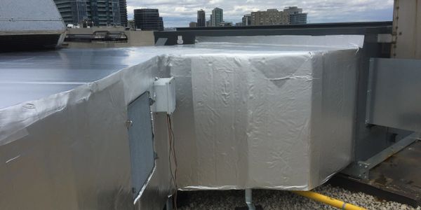 Venture Clad and fiberglass insulation, Duct