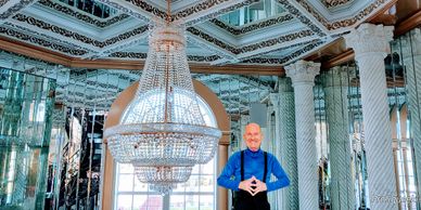 Chandelier cleaning pro Gary Webb