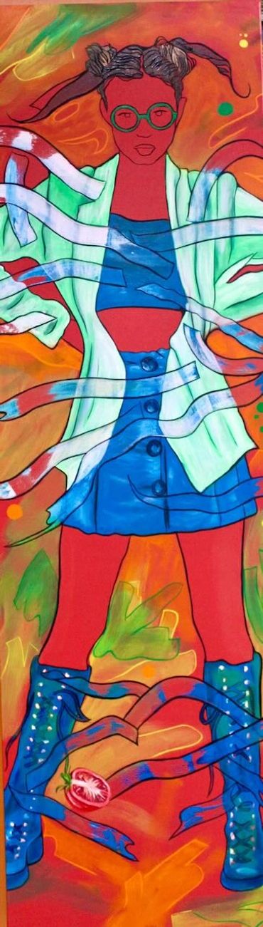 Oil painting by Memphis artist Casey Smith depicting a Latino wearing glasses.