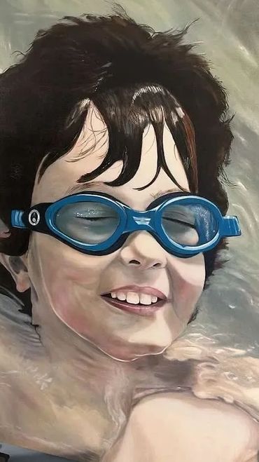 Oil portraiture by Memphis artist Casey Smith of Hayden Honeycutt.