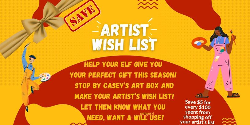 artist wish list flyer
