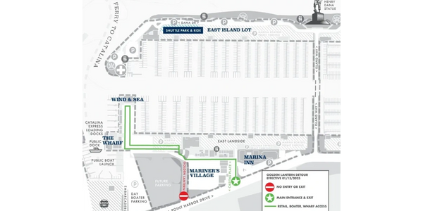 Dana Point Harbor Updated Entrance Detour Map