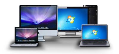 Computers, Laptops and mobile devices.