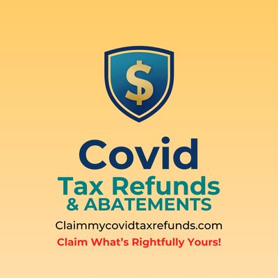 Covid tax refunds and abatements advertisement.