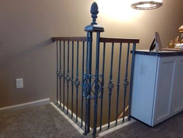 Custom wrought iron railing.