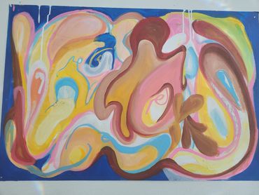 "Amoni"  18x24". Acrylic on canvas Board