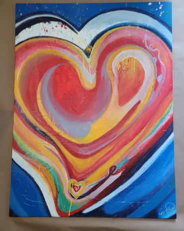 "Love starts from within" 36x48 acrylic on canvas