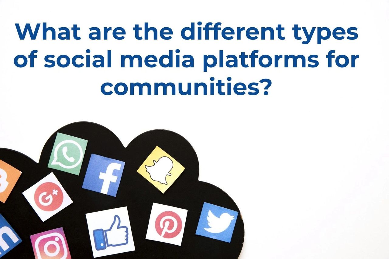 The two types of social media platforms for communities are social media platforms and content platforms. Social media platforms are designed to connect users with a large audience, facilitating interaction and engagement with a wide range of people The two types of social media platforms for communities are social media platforms and content platforms. Social media platforms are designed to connect users with a large audience, facilitating interaction and engagement with a wide range of people