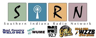 Logo of Southern Indiana Radio Network and its affiliated radio stations.