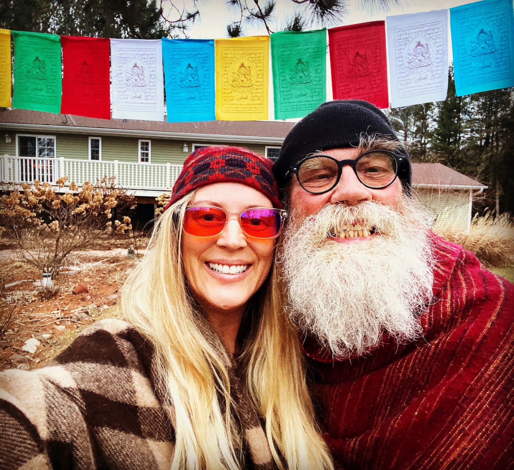 bhagavan-das, amulya-maa, baba-bhagavan-das, maa-sanctuary, prayer-flags, be-here-now, yoga-retreat