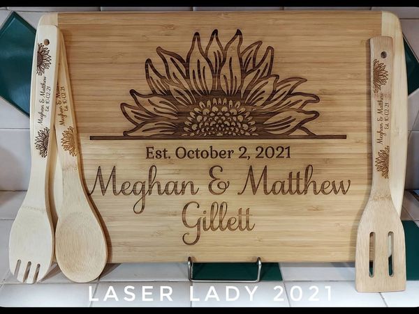 Customized cutting board and utensils