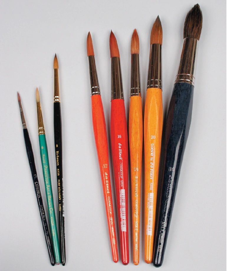 Princeton Real Value Series Orange Handled Brush Sets