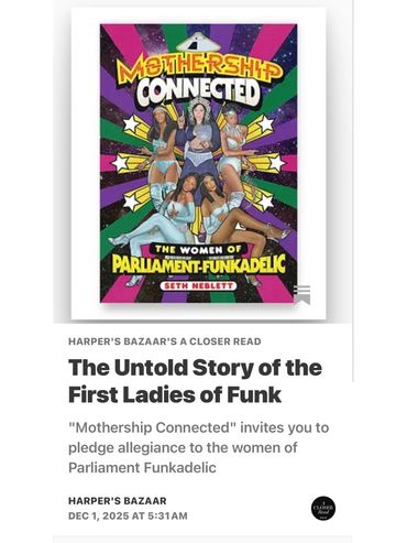 Book cover featuring the women of Parliament Funkadelic in vibrant, retro style.