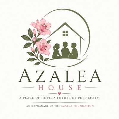 Logo of Azalea House, an orphanage symbolizing hope and future possibilities.