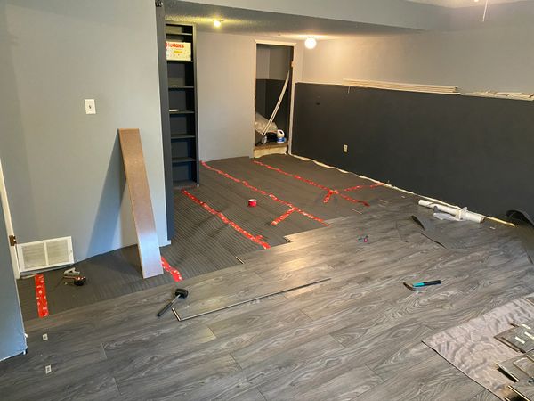 Laminate flooring installation