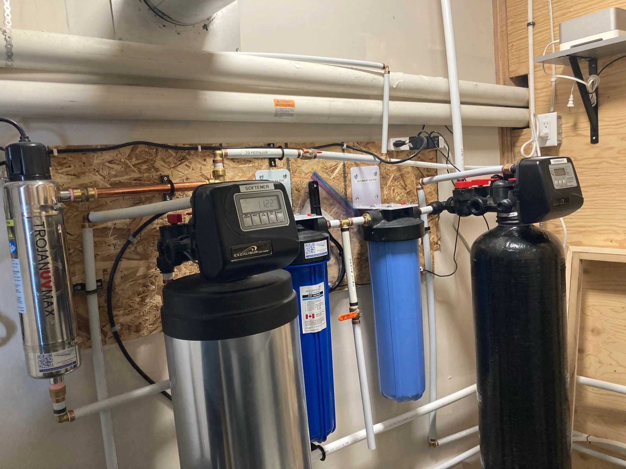 Kelowna Water Softener, Okanagan Lake Water Treatment, Turbidity Filter, UV System, Big Blue Filters