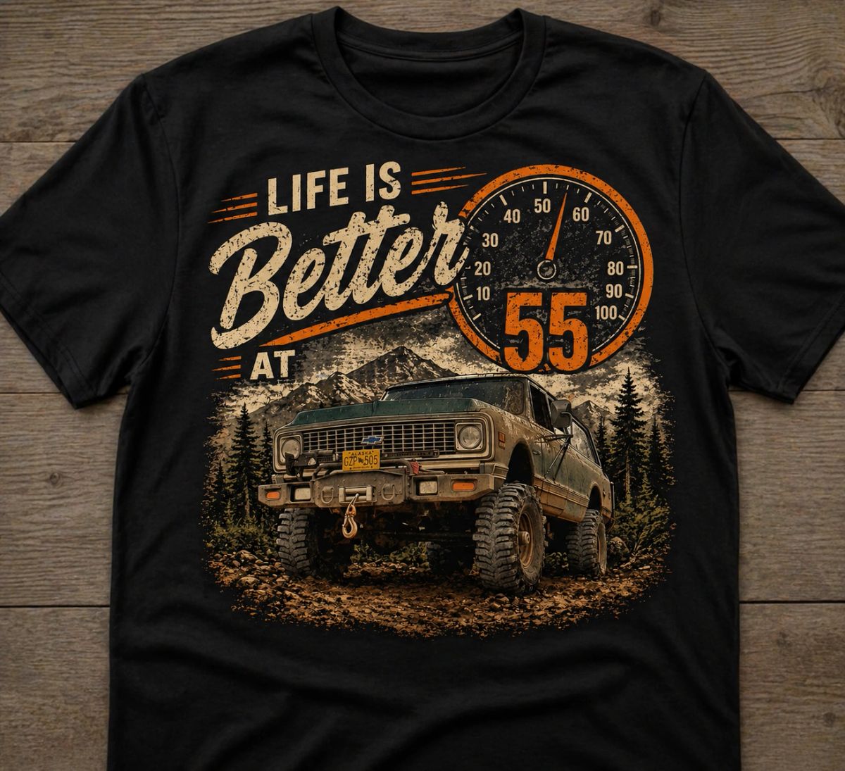 AOR T-Shirt — “Life Is Better at 55”