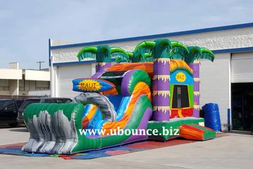 Maui bounce house. Hawaii themed water slide.