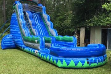 Large water slide. Tall water slide.