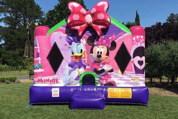 Minnie Mouse bounce house.