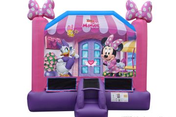 Minnie Mouse bounce house.