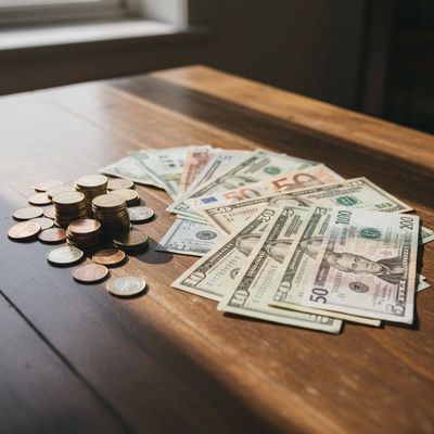 Close picture of cash