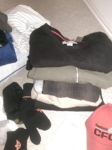 Clothing Donation - Handed out to homeless to keep warm today on Veteran's Day  