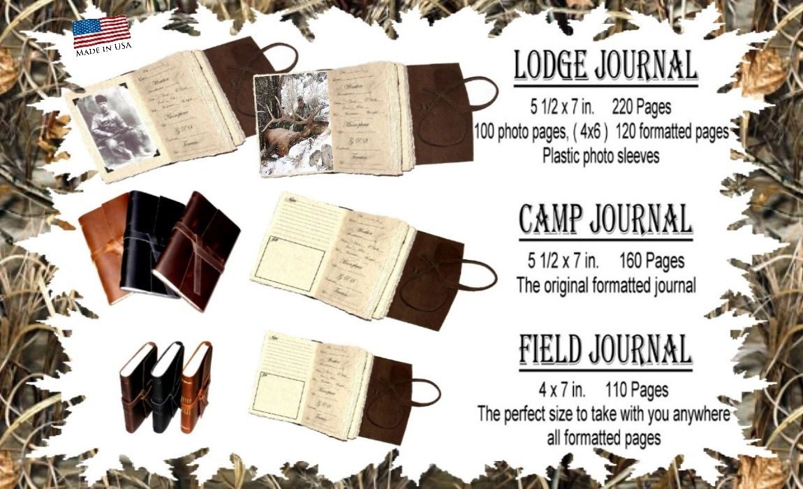 Hunting Journals Hunting log Handmade Leather