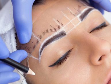 Microblading eyebrows set up