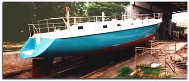 Launching of vessel "Dream Catcher" built by Treworgy Custom Boats