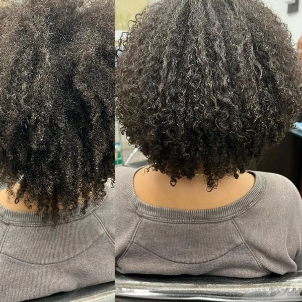 Curly hair hydration treatment. 