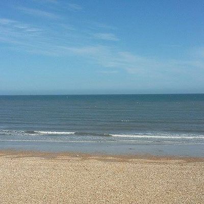 Blue skies at Weymouth Beach, Dorset, UK