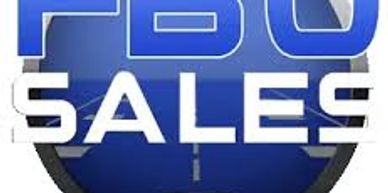 Blue and white logo with the text 'FBO SALES'.