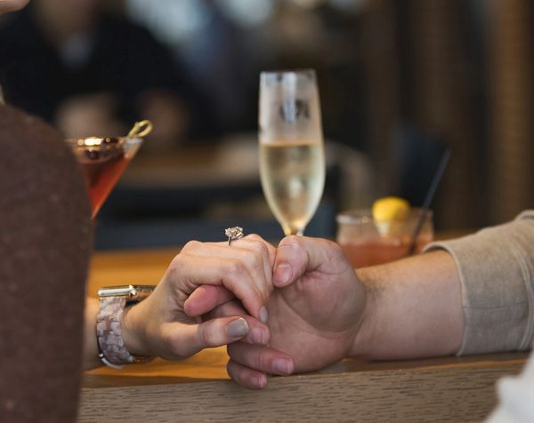 Rooftop surprise marriage proposal w/Johnson City Photographer @ The Bristol Hotel.