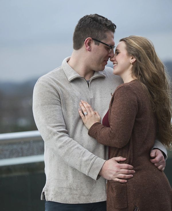 Rooftop surprise marriage proposal w/Johnson City Photographer @ The Bristol Hotel.