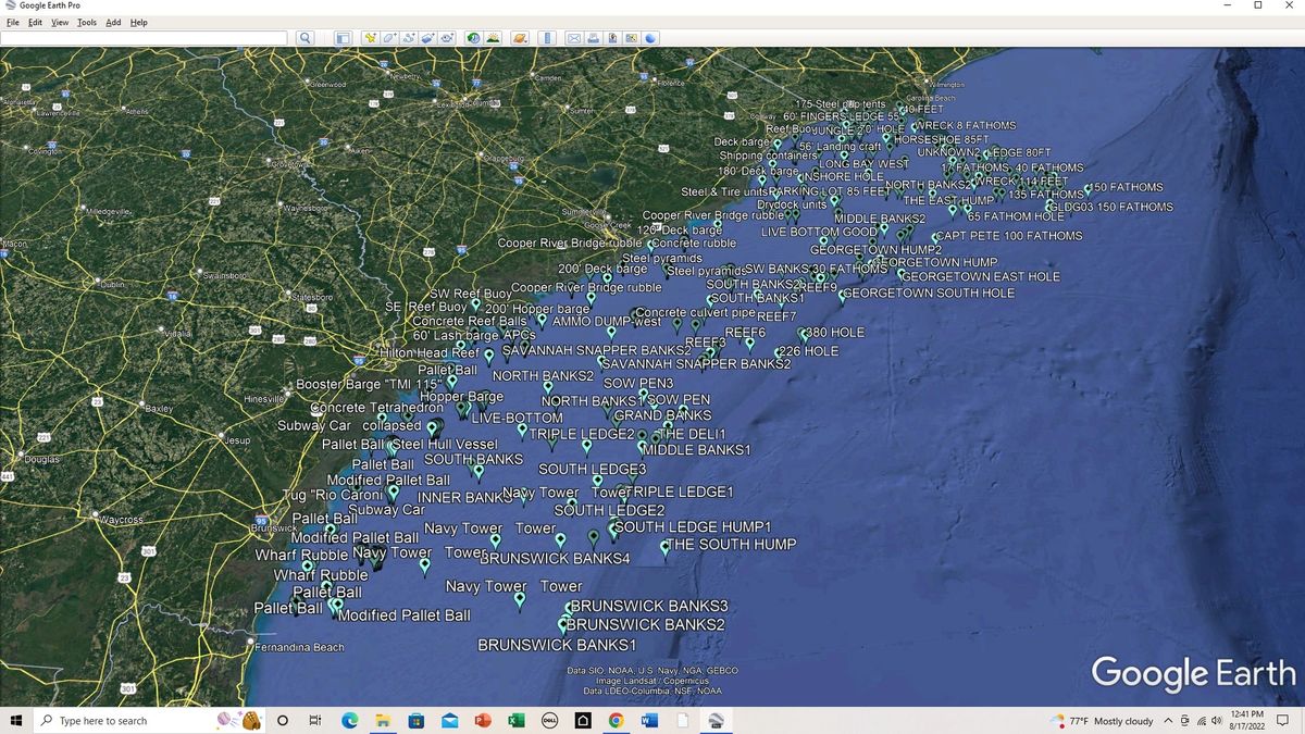 How to use South Carolina Fishing Spots for GPS & Mobile